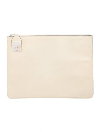 Pre-owned Celine Leather Solo In Neutral