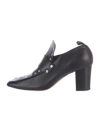 Pre-owned Celine Leather Studded Accents Pumps In Black