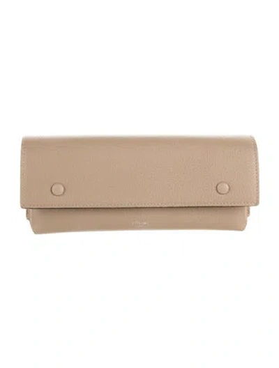 Pre-owned Celine Leather Sunglasses Case In Neutral