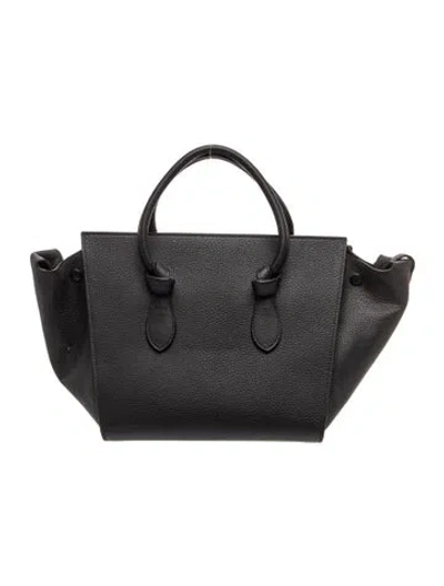Pre-owned Celine Leather Tie Tote In Black