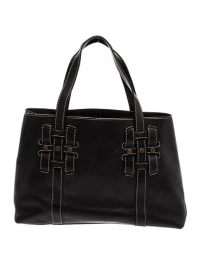 Pre-owned Celine Leather Top Handle Bag In Black