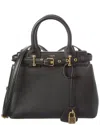 Celine Leather Top Handle Bag In Black