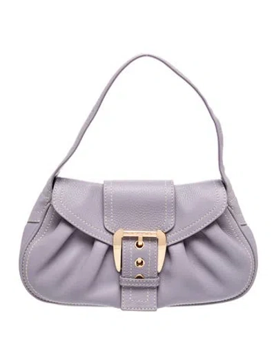 Pre-owned Celine Leather Top Handle Bag In Purple