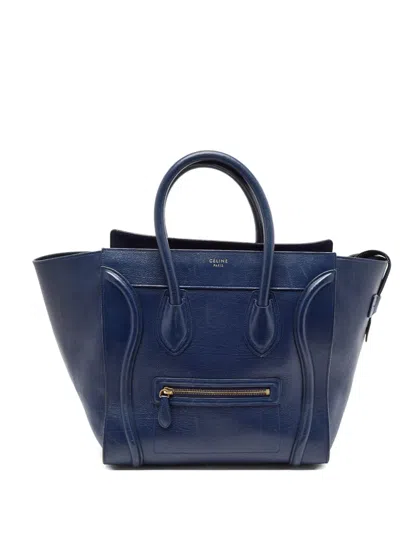 Pre-owned Celine Leather Tote Bag In Blue