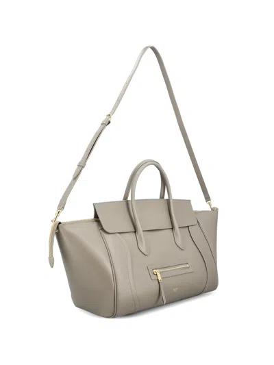 Celine Leather Tote Bag In Lggraphite