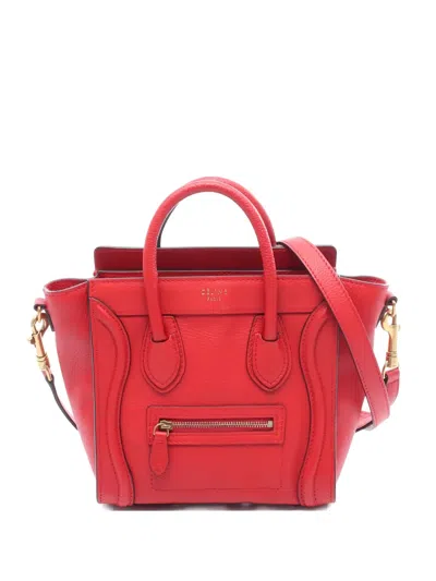 Pre-owned Celine Leather Tote Bag In Red
