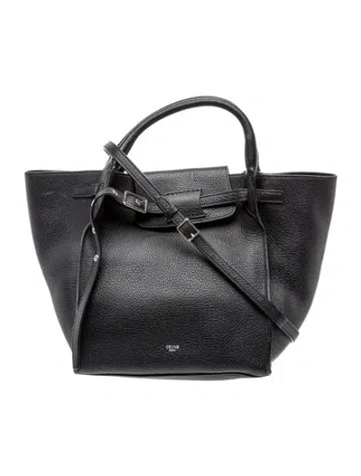 Pre-owned Celine Leather Tote In Black