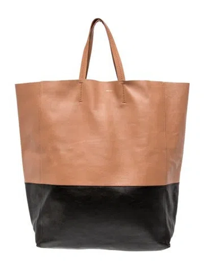 Pre-owned Celine Leather Tote In Brown