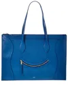 Celine Leather Tote In Brown