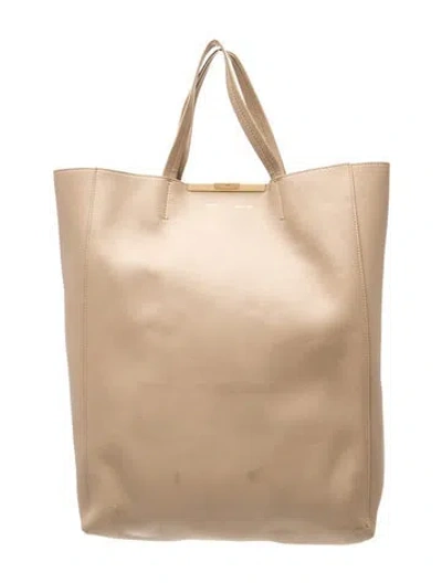 Pre-owned Celine Leather Tote In Neutral