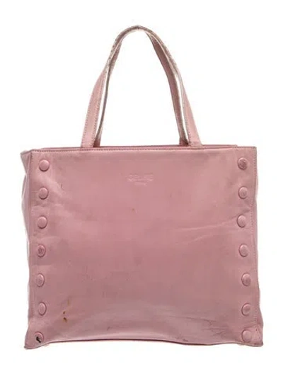 Pre-owned Celine Leather Tote Vintage In Pink