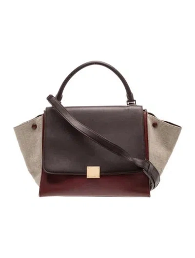 Pre-owned Celine Leather Trapeze Medium