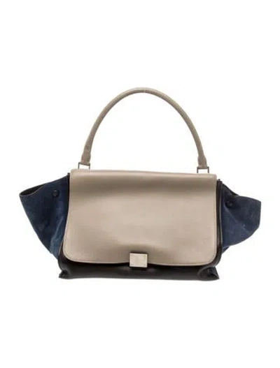 Pre-owned Celine Leather Trapeze Medium
