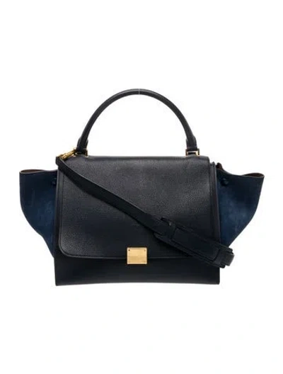 Pre-owned Celine Leather Trapeze Medium In Blue