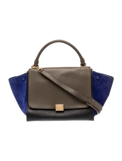 Pre-owned Celine Leather Trapeze Medium In Brown