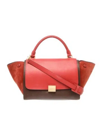 Pre-owned Celine Leather Trapeze Mini In Multi