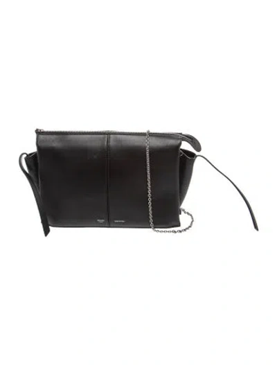 Pre-owned Celine Leather Trifold In Black