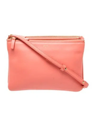 Pre-owned Celine Leather Trio Small In Pink