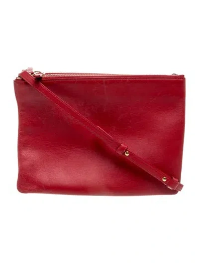 Pre-owned Celine Leather Trio Small In Red