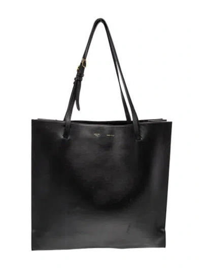 Pre-owned Celine Leather Triple Shopper Tote In Black