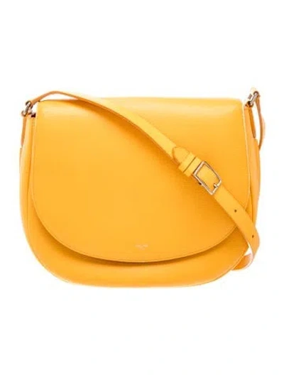 Pre-owned Celine Leather Trotteur In Yellow