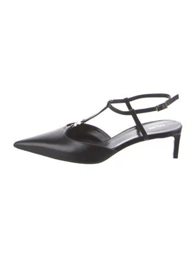 Pre-owned Celine Leather T-strap Pumps In Black