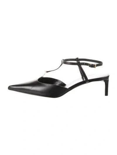Pre-owned Celine Leather T-strap Pumps In Black