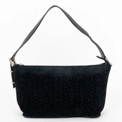 Pre-owned Celine Leather Vintage Trotter Pochette In Black