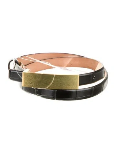 Pre-owned Celine Leather Waist Belt In Black