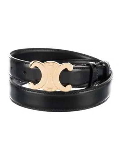 Pre-owned Celine Leather Waist Belt In Black