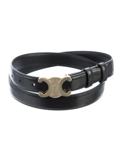 Pre-owned Celine Leather Waist Belt In Black