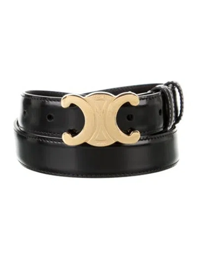 Pre-owned Celine Leather Waist Belt In Black