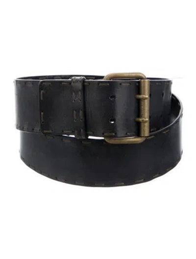 Pre-owned Celine Leather Waist Belt In Black
