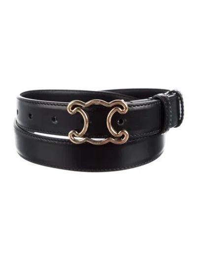 Pre-owned Celine Leather Waist Belt In Black