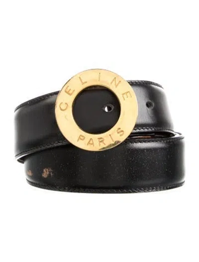 Pre-owned Celine Leather Waist Belt In Black/brown