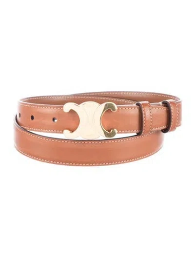 Pre-owned Celine Leather Waist Belt In Brown