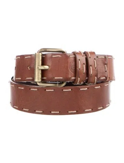 Pre-owned Celine Leather Waist Belt In Brown