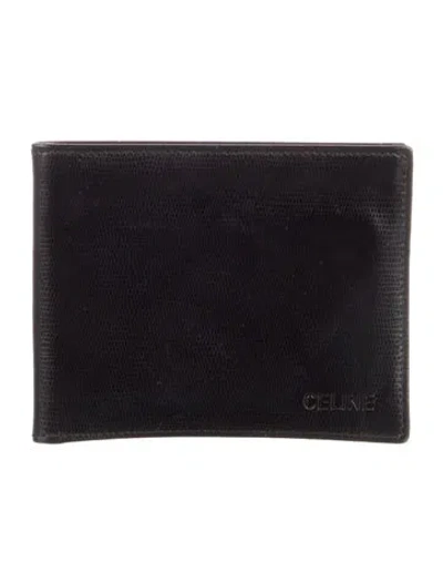 Pre-owned Celine Leather Wallet In Black