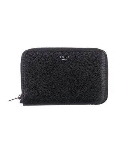 Pre-owned Celine Leather Wallet In Black