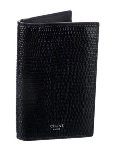 Pre-owned Celine Leather Wallet In Black