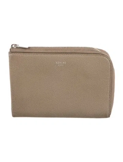 Pre-owned Celine Leather Wallet In Brown