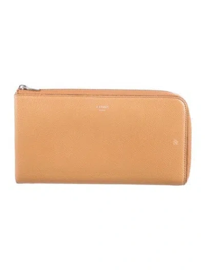 Pre-owned Celine Leather Wallet In Neutral