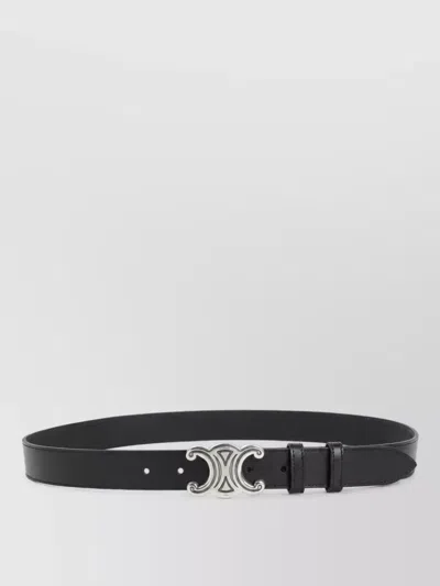 Celine Leather Wide Belt In Black