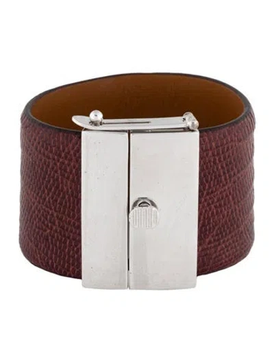 Pre-owned Celine Leather Wrap Bracelet In Brown