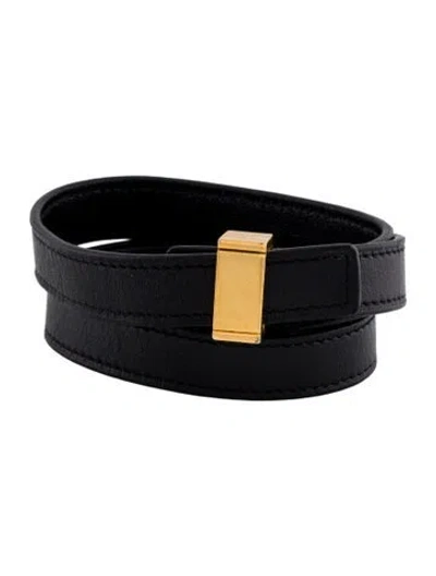 Pre-owned Celine Leather Wrap Bracelet In Multi