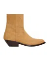 Celine Leon Quilted Chain Boots In Brown