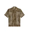 Celine Leopard Print Crepe Chine Shirt In Multicolor