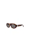 Celine Leopard-print Sunglasses In Brown