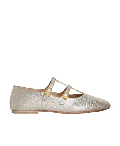 Celine Les Ballerines Mary Jane Shoes In Nude