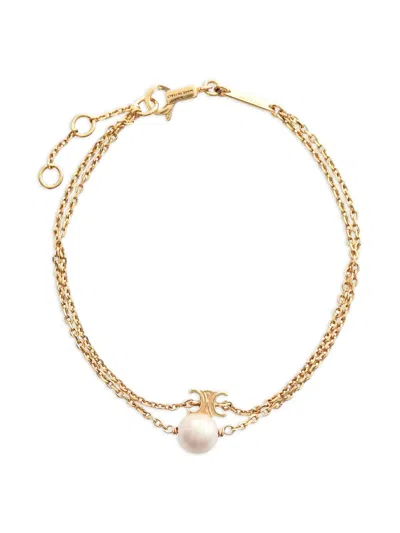 Pre-owned Celine Les Perles Bracelet In Gold
